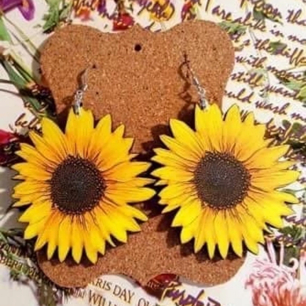 Sunflower earrings